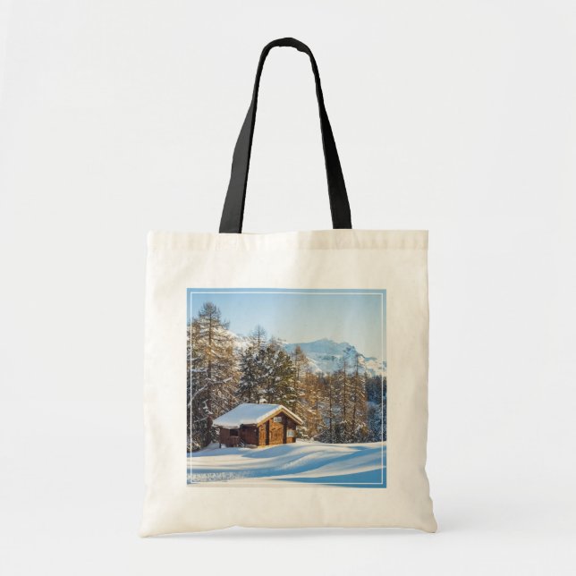 Tote Bag Glace et neige | Journal d'hiver Cabine Alpes suis (Devant)