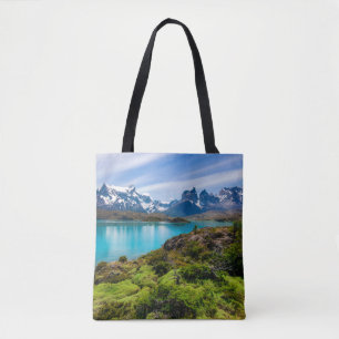 Tote Bag Glace et neige Lac Pehoe, Patagonie, Chili