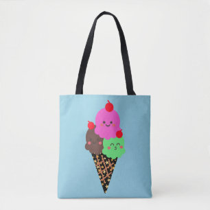 Tote Bag Glace Mignonne - Cône de l'Espace Kawaii