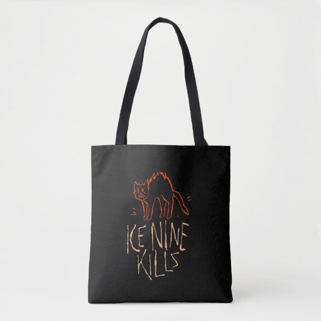 Tote Bag Glace Neuf Tueurs - Halloween en encre Chat (Devant)