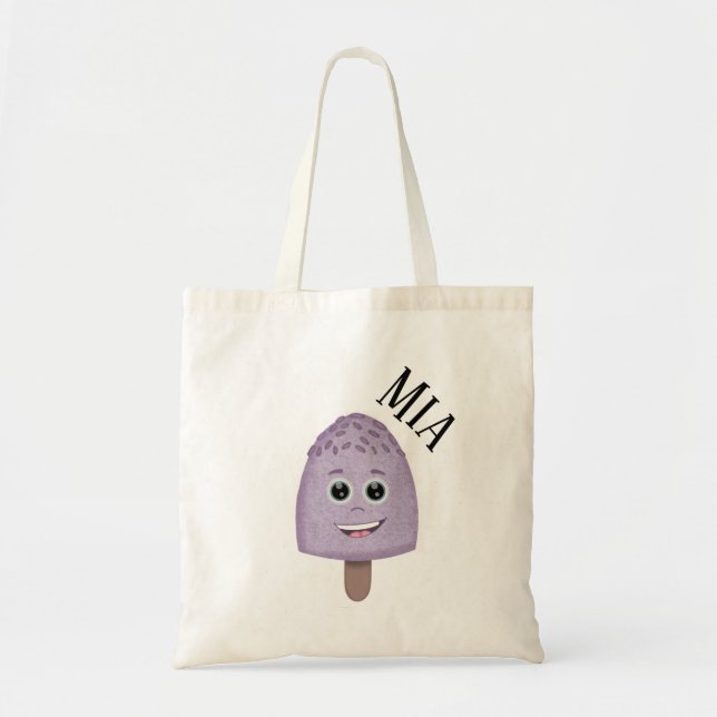 Tote Bag Glace puante souriante sur le manche avec de grand (Devant)