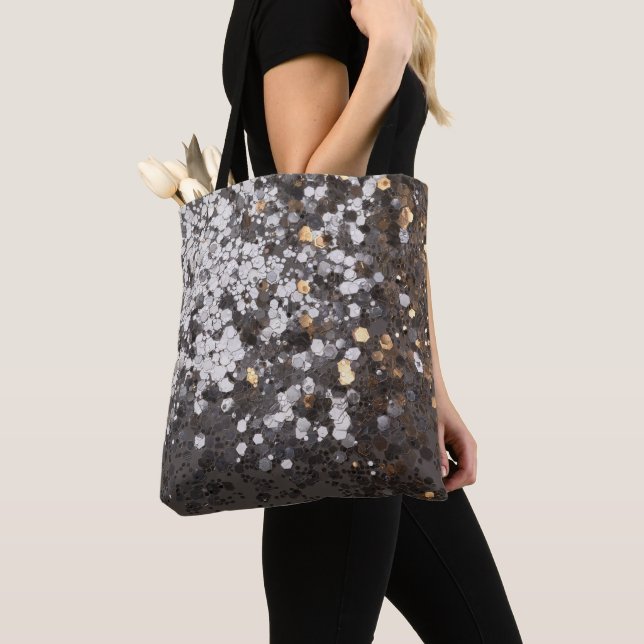Tote Bag Glam Parties scintillant or argent #1 (Parties sci (De près)