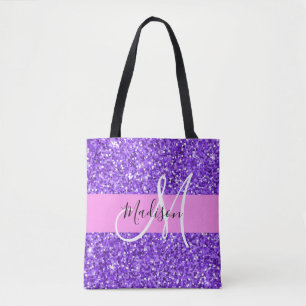 Tote Bag Glam Purple & Pink Parties scintillant Étincelle N