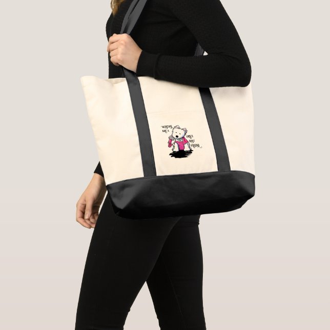 Tote Bag Glamor Westie KiniArt (Devant (produit))