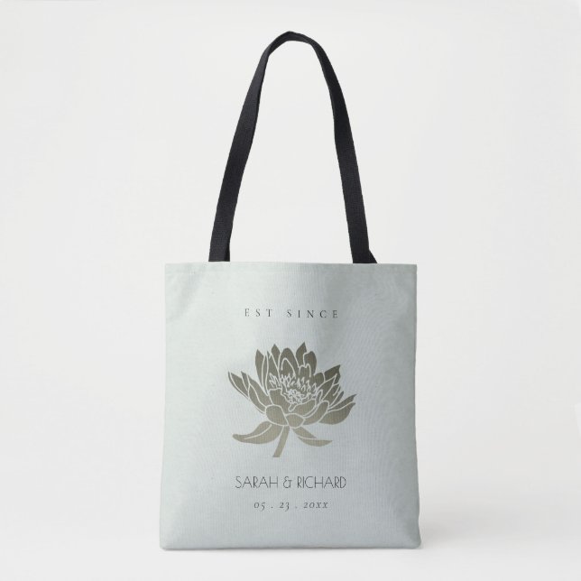 TOTE BAG GLAMOROUS SKY BLUE SILVER LOTUS SAVE LE POISON DE  (Devant)