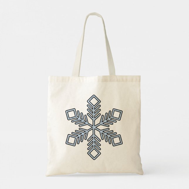 Tote Bag Glitter Snowflake - Baby Blue Branches (Dos)