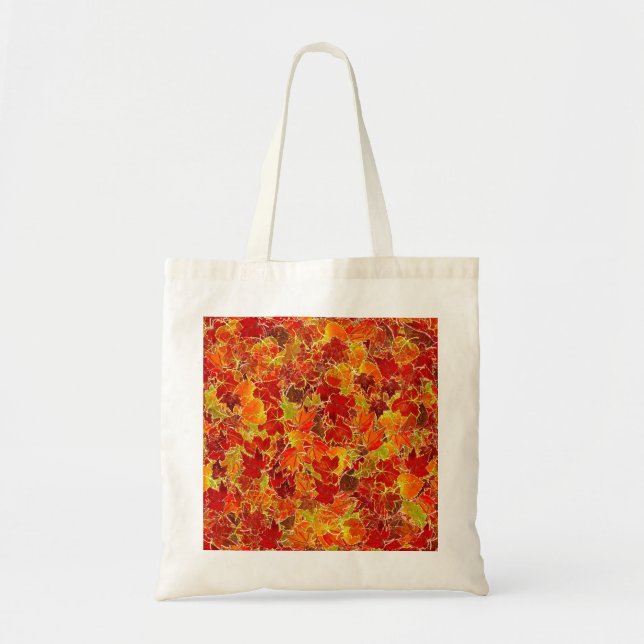 Tote Bag Glittery Fall Maple Feuilles (Devant)