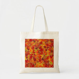 Tote Bag Glittery Fall Maple Leaves
