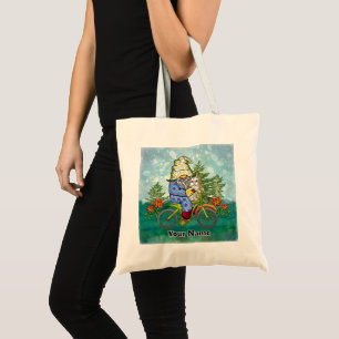 Tote Bag Gnome à vélo