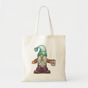Tote Bag Gnome de automne mignonne avec Mug de café