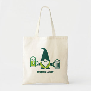 Tote Bag Gnome de la Saint-Patrick avec chope de bière