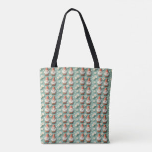 Tote Bag Gnome et marguerite Motif sans couture