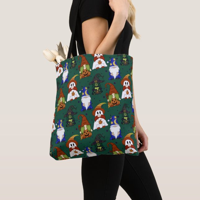 Tote Bag Gnome-O-Ween (De près)
