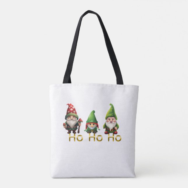 Tote Bag Gnomes Ho Ho Ho Christmas (Dos)