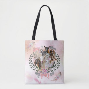 Tote Bag GOAT ART Accueil où mes chèvres sont GetYerGoat