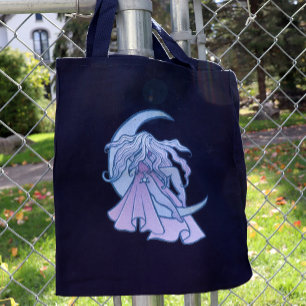 Tote Bag Goddess de lune violette Wiccan Triple Moon Symbol