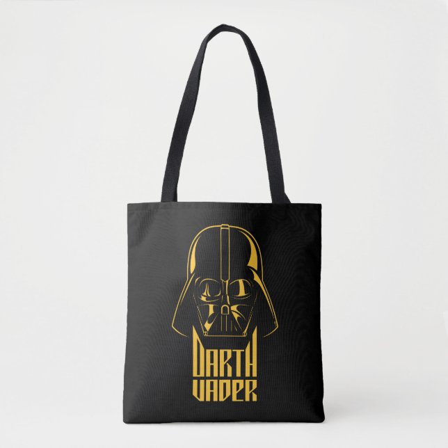 Tote Bag Gold Reflet Darth Vader Nom Graphique (Devant)