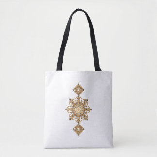 Tote Bag Golden Geometric Harmony