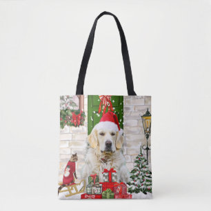 Tote Bag Golden Retriever Chien Noël