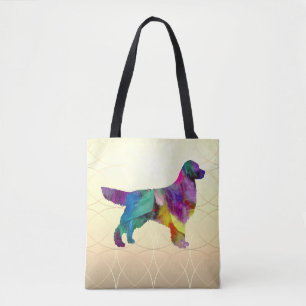 Tote Bag Golden Retriever coloré