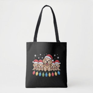 Tote Bag Golden Retriever drôle de Noël Chien chiot