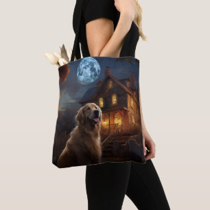 Tote Bag Golden Retriever Halloween effroi
