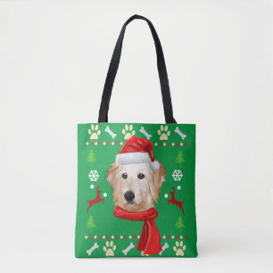 Tote Bag Goldendoodle Chien Vilain Noël
