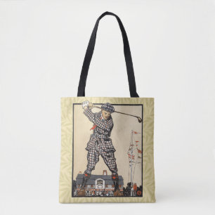 Tote Bag Golf Golfer Vintage Golf antique