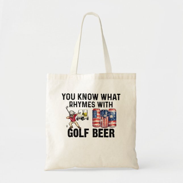 Tote Bag Golf RULES drôle dire pour golfeur (Devant)