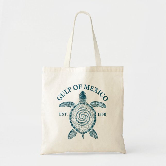Tote Bag Golfe du Mexique Tortue est 1550 El Golfo De Méxic (Devant)