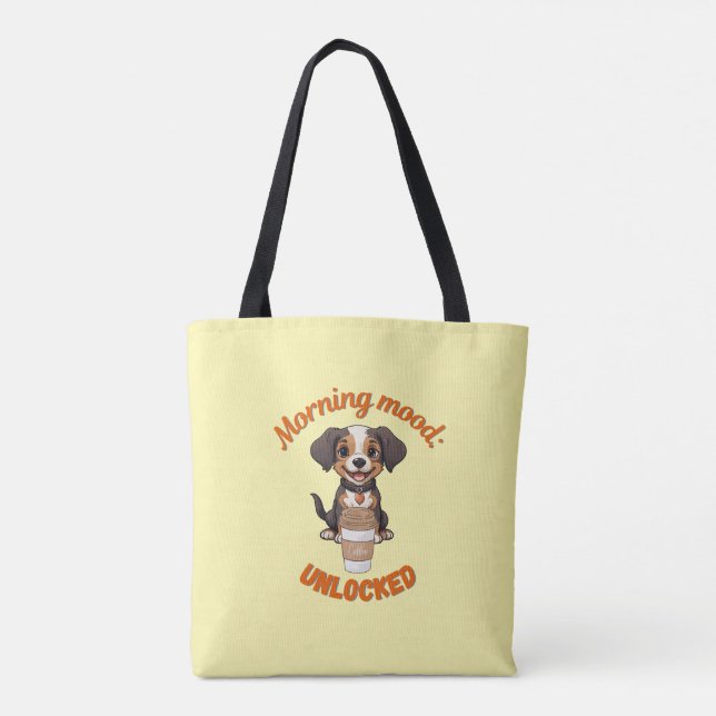 Tote Bag Good Vibes & Café - Artwor numérique de marionnett (Dos)