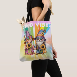 Tote Bag Good Vibes Hippie Gnomes