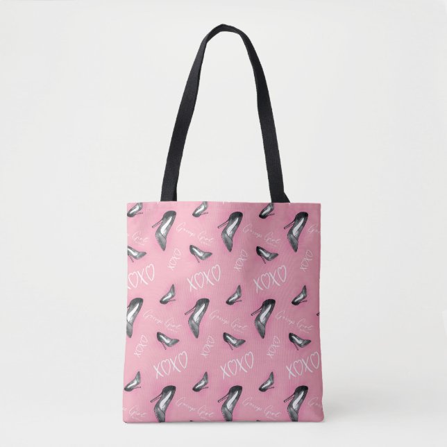 Tote Bag Gossip Girl High Heels Motif (Devant)