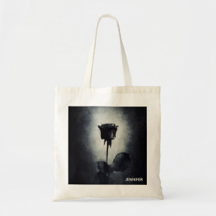 Tote Bag Goth Black Rose Dripping Blood