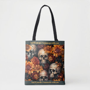 Tote Bag Goth Dark Romance Cheques solitaires