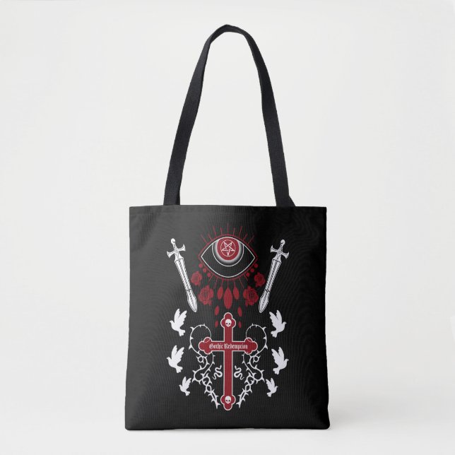 Tote Bag Goth Post Punk Mode (Devant)