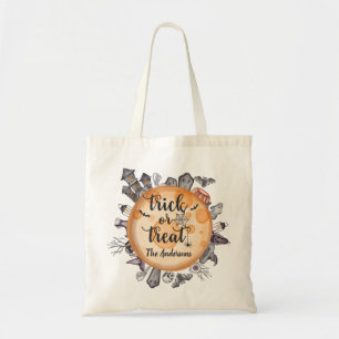 Tote Bag Gothique Haunted House Trick ou Treat Halloween