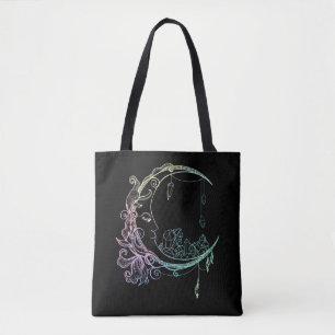Tote Bag Gothique Wicca Crescent Pastel Goth Moon