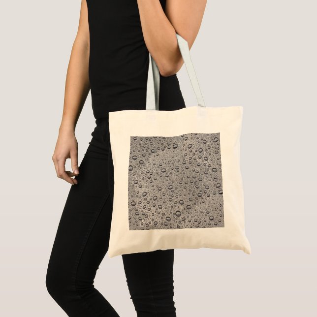 Tote Bag gouttelettes d'eau gris (Devant (produit))
