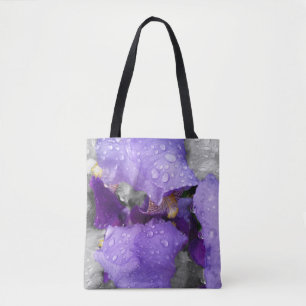 Tote Bag gouttes d'eau sur iris