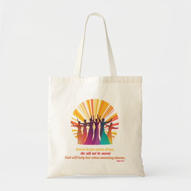 Tote Bag Grace et résilience Chrétienne Thème de la Femme (Devant)