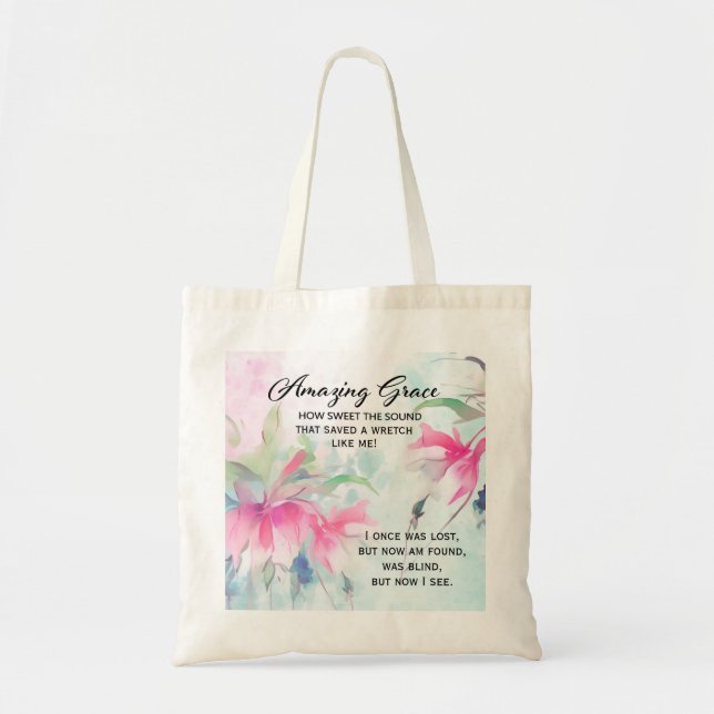 Tote Bag Grâce Extraordinaire Comment douce le son Hymne ch (Devant)