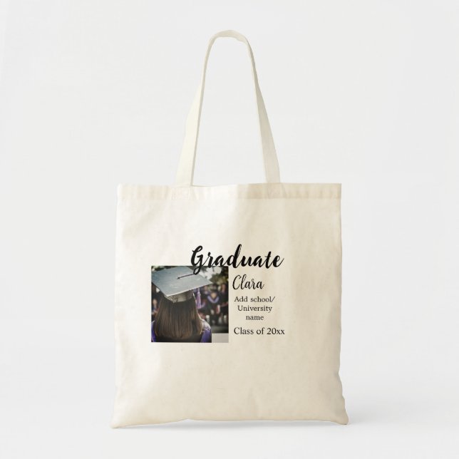 Tote Bag Graduation ajouter nom classe de 20xx félicitation (Devant)