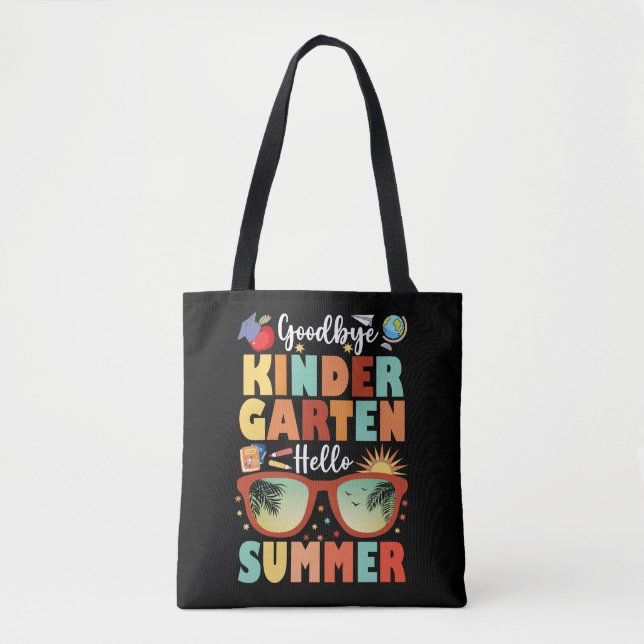 Tote Bag Graduation au revoir maternelle Bonjour été (Devant)