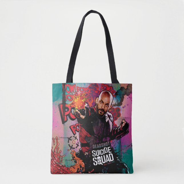 Tote Bag Graffiti de caractère du peloton | Deadshot de (Devant)