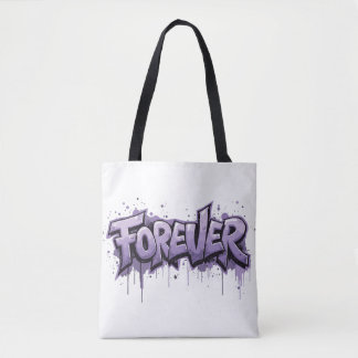 Tote Bag Graffiti Lavender Infinity "FOREVER"