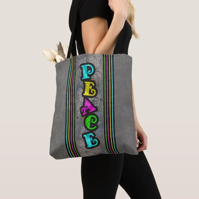 Tote Bag Graffiti pour la paix (De près)