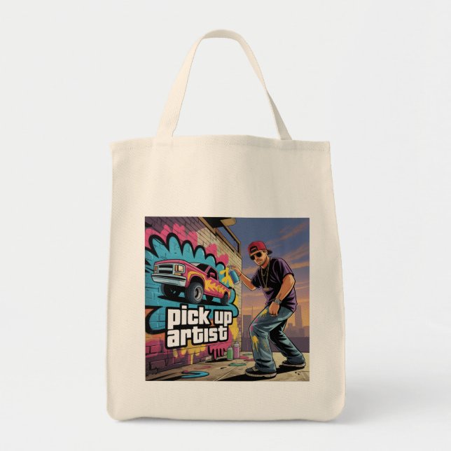 Tote Bag Graffiti urbain et artiste de collecte (Devant)
