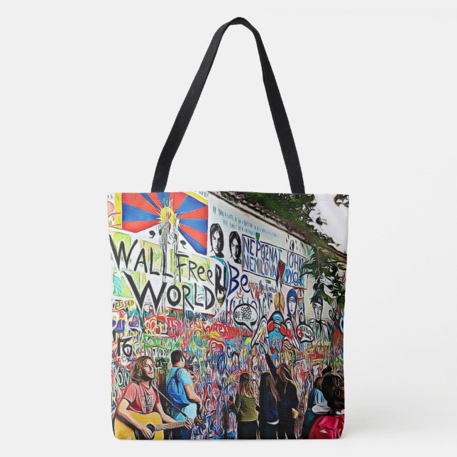 Tote Bag Graffiti Wall Street Musiciens et artistes Fourre- (Devant)