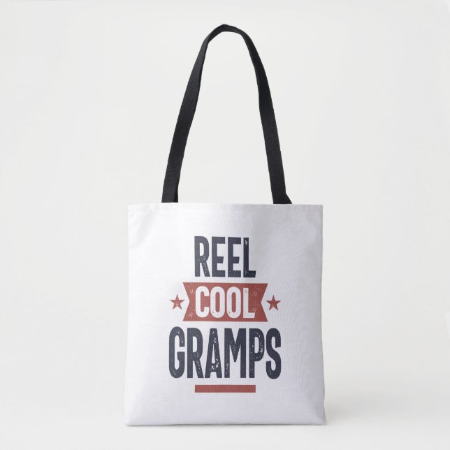 Tote Bag Grampes Cool de bobine | Cadeau Père Grand-Père (Devant)
